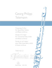Sonata in G major for Transverse Flute, Violin and continuo G major TWV 42:G1